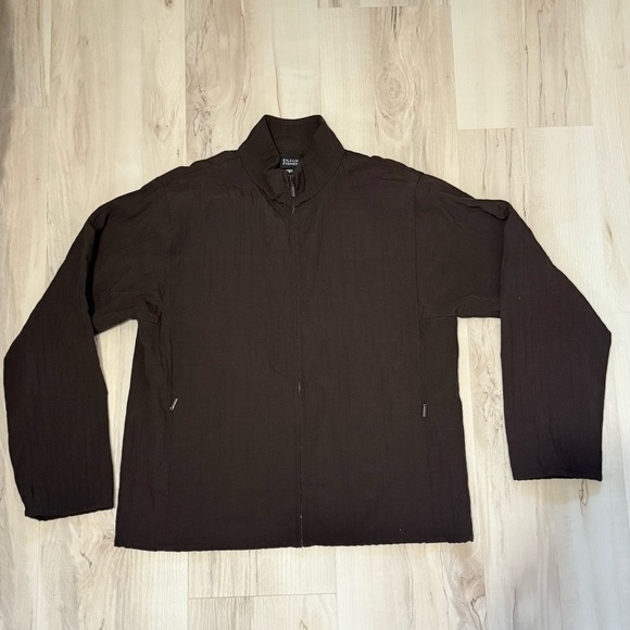 Eileen Fisher Chocolate Brown Shirt Jacket - Picture 1 of 8